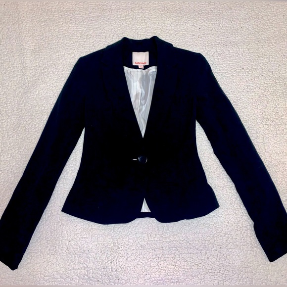 Jackets & Blazers - Hollywould Blazer Jacket: Black Solid Size XS